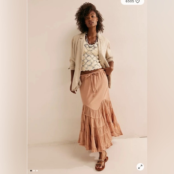 FP Movement by Free People Peach Maxi Skirt - Picture 1 of 3